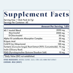 FullWell Alpha Inositol bottle highlights the 40 to 1 ratio for balanced inositol.