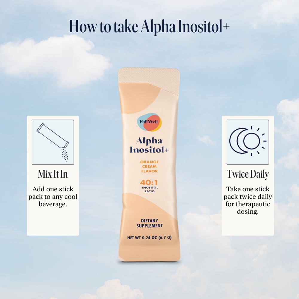 FullWell Alpha Inositol gluten-free and non-GMO formula on packaging.