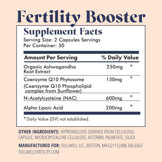 FullWell Fertility Trio capsules close-up highlights DHA and essential nutrients for pregnancy support.