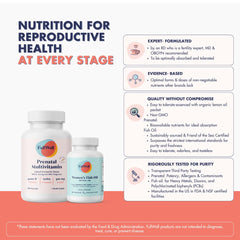 FullWell Prenatal Lemon DHA bottle label highlights 26+ nutrients and chelated minerals.