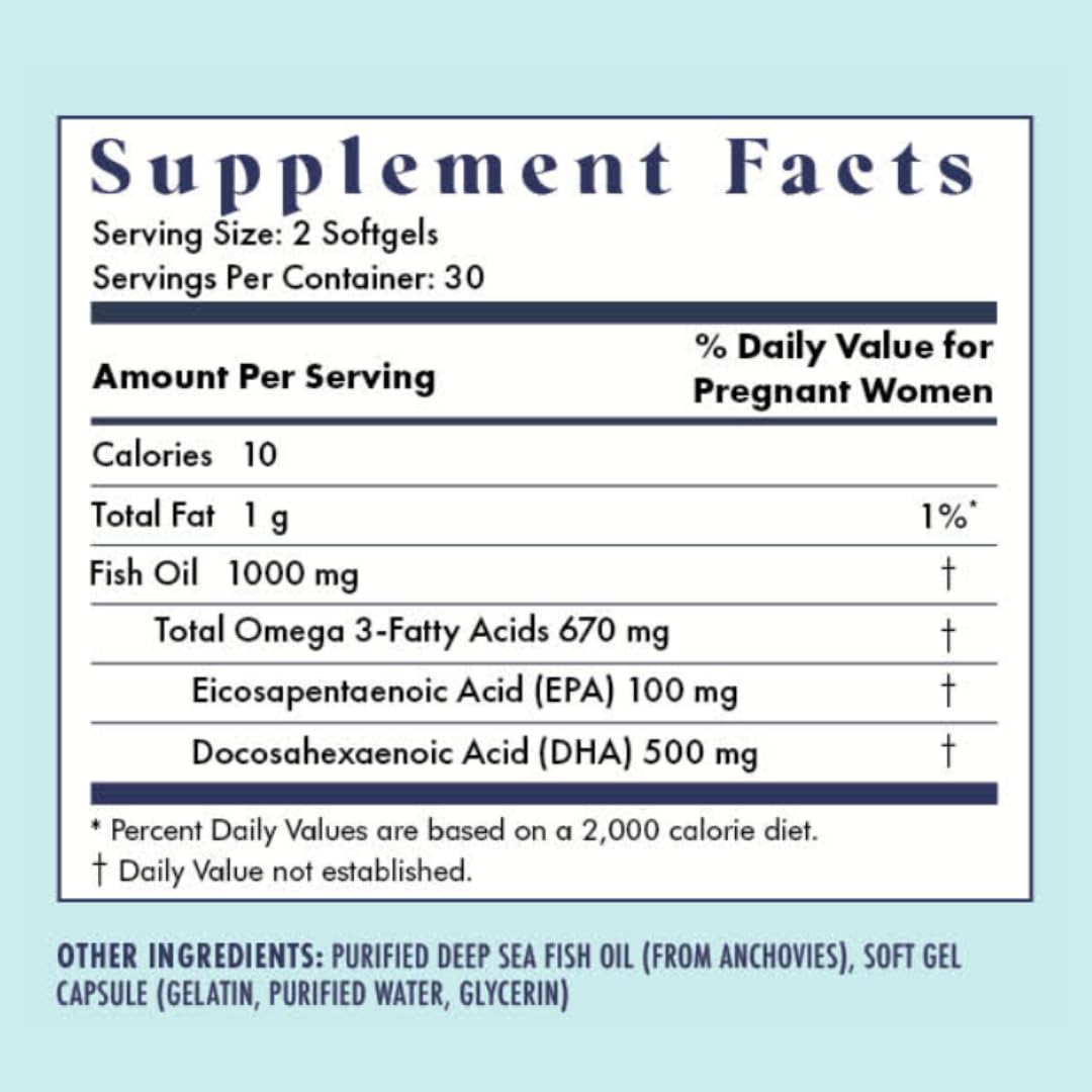 FullWell Prenatal Lemon DHA close-up of DHA/EPA soft gels for brain and heart support.