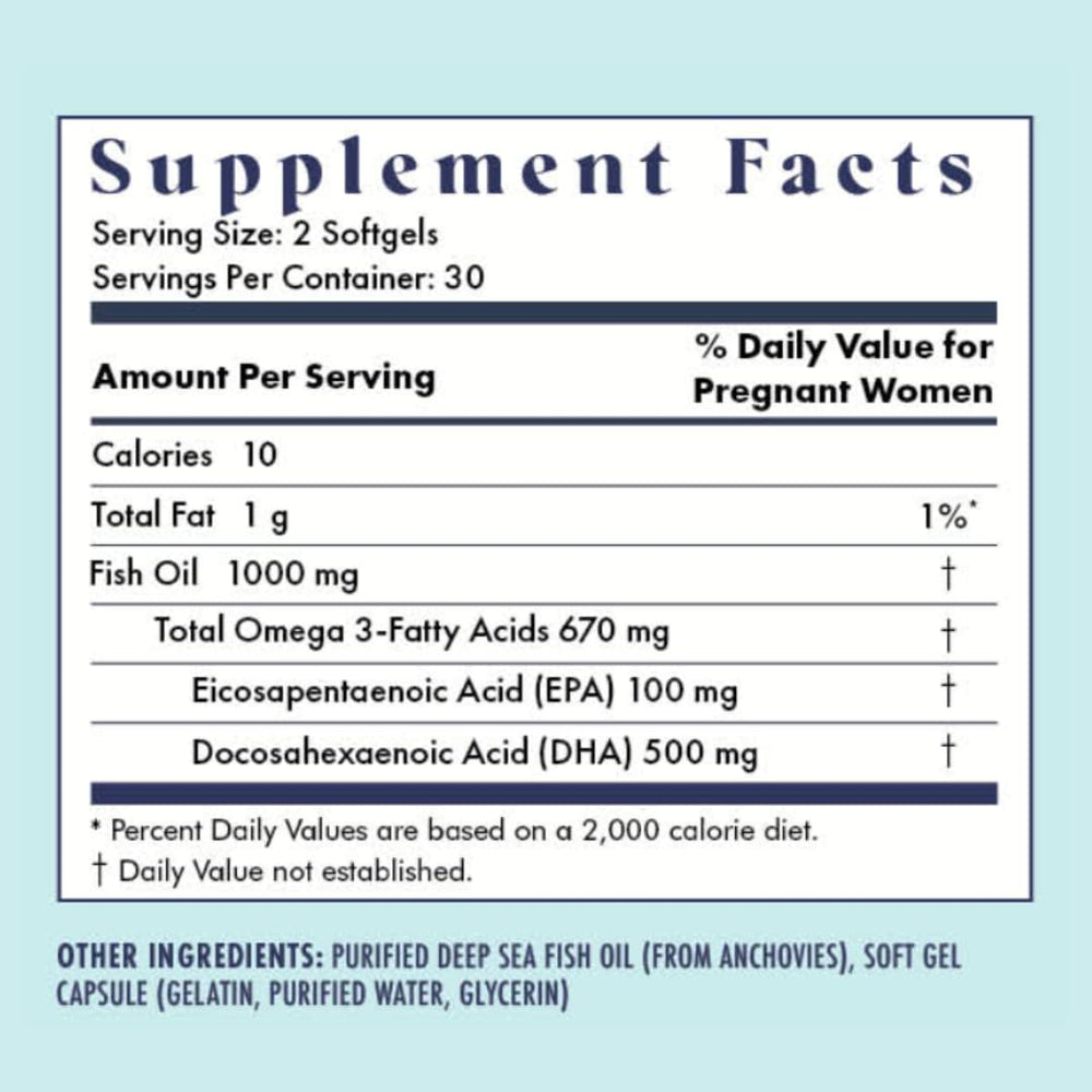 FullWell Prenatal Lemon DHA close-up of DHA/EPA soft gels for brain and heart support.