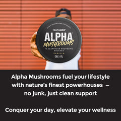 Fully Loaded Alpha Mushroom can side view emphasizes sleek design and ease of use