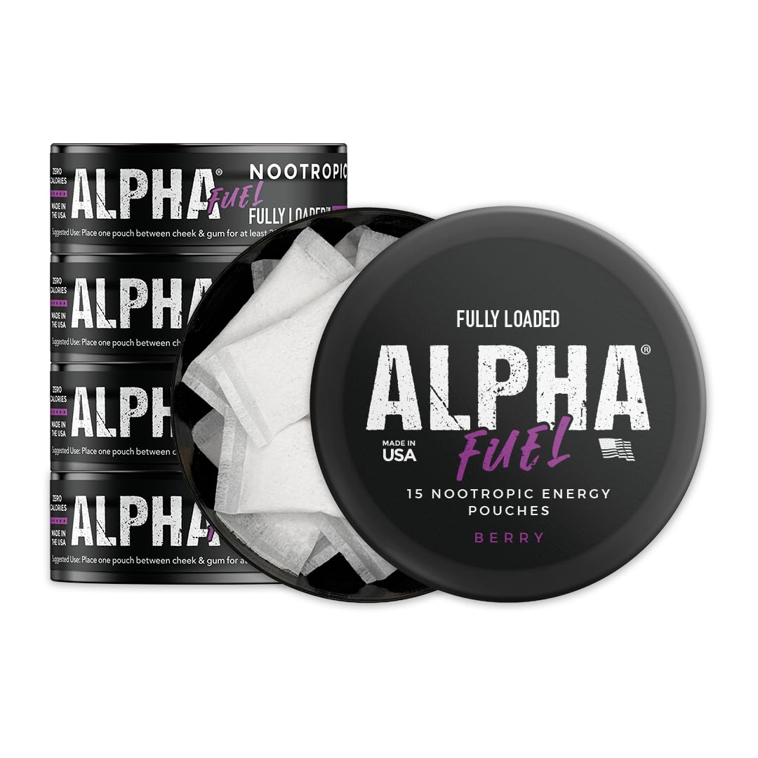 Fully Loaded Bullseye Alpha Fuel pouch in berry flavor for quick, sugar-free energy.