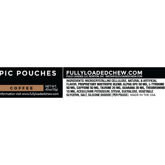 Fully Loaded Bullseye Alpha Fuel pouch closeup highlighting compact discreet energy.