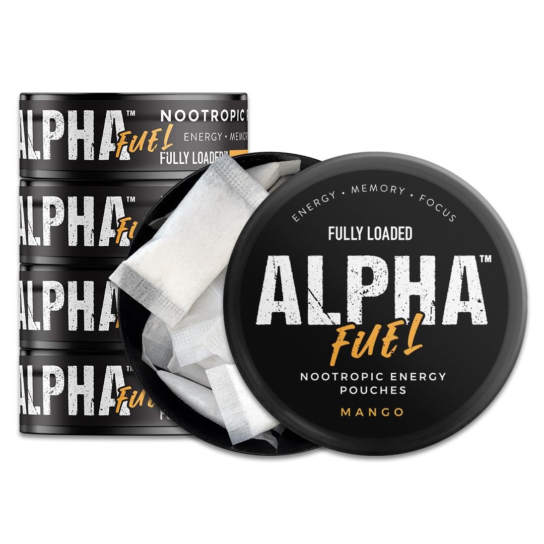 Fully Loaded Bullseye Alpha Fuel mango pouch on branded packaging for fast energy