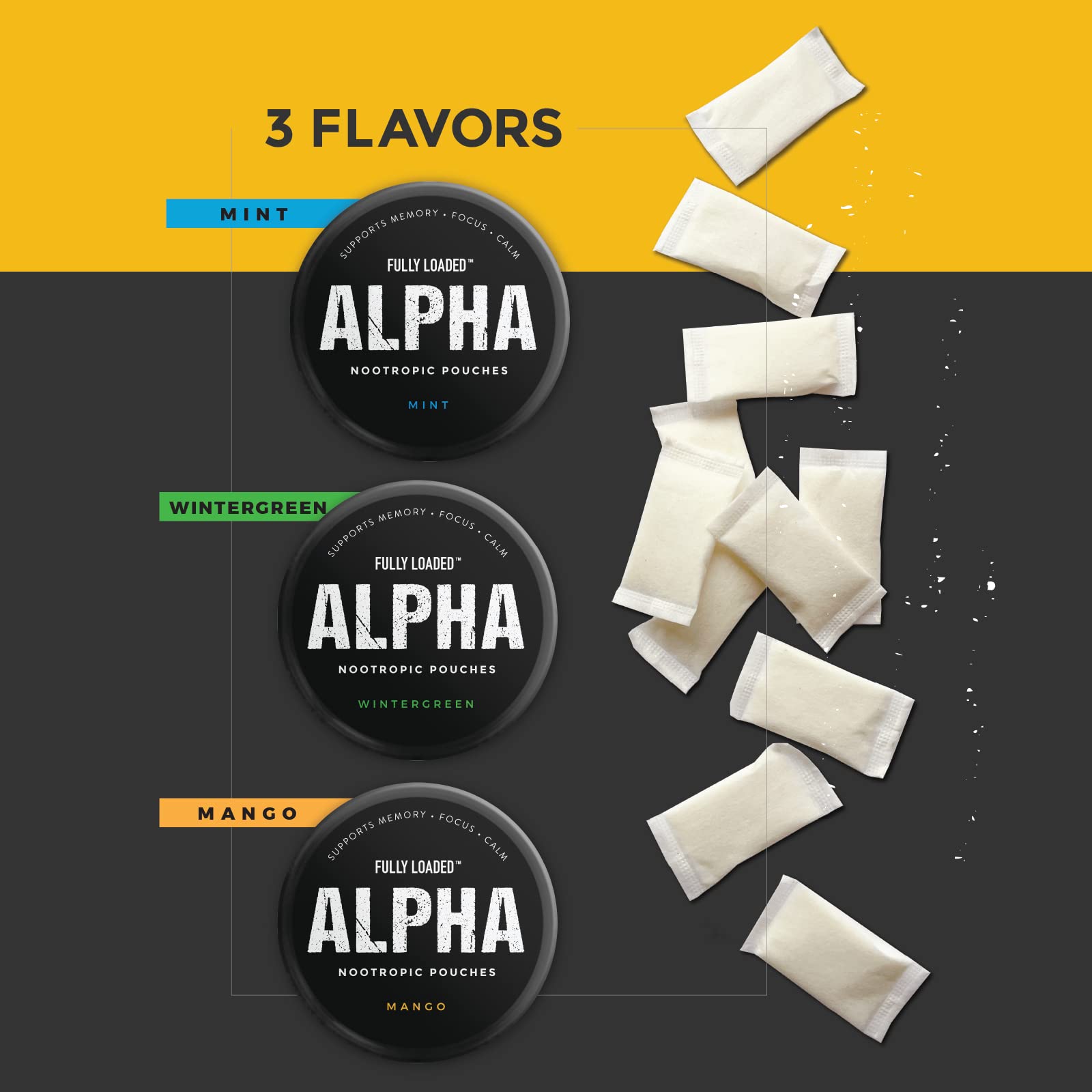 Fully Loaded Bullseye Alpha mango pouch individual serving for fast nutrient delivery.
