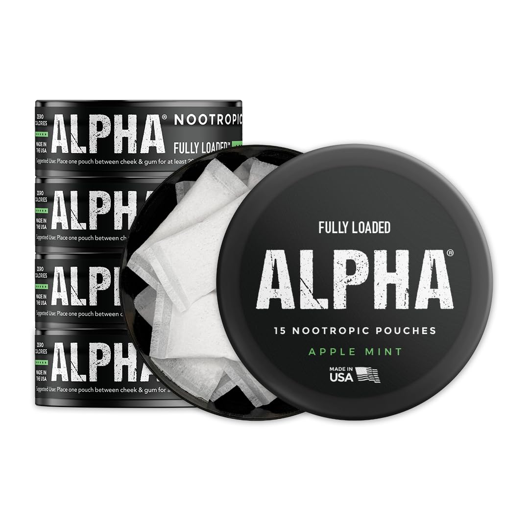 Fully Loaded Bullseye Alpha Nootropic Apple Mint outer box for discreet on the go use