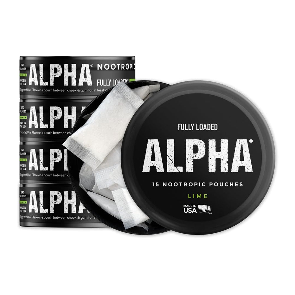 Fully Loaded Bullseye Alpha lime can front view for quick on the go focus