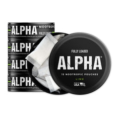 Fully Loaded Bullseye Alpha lime can front view for quick on the go focus