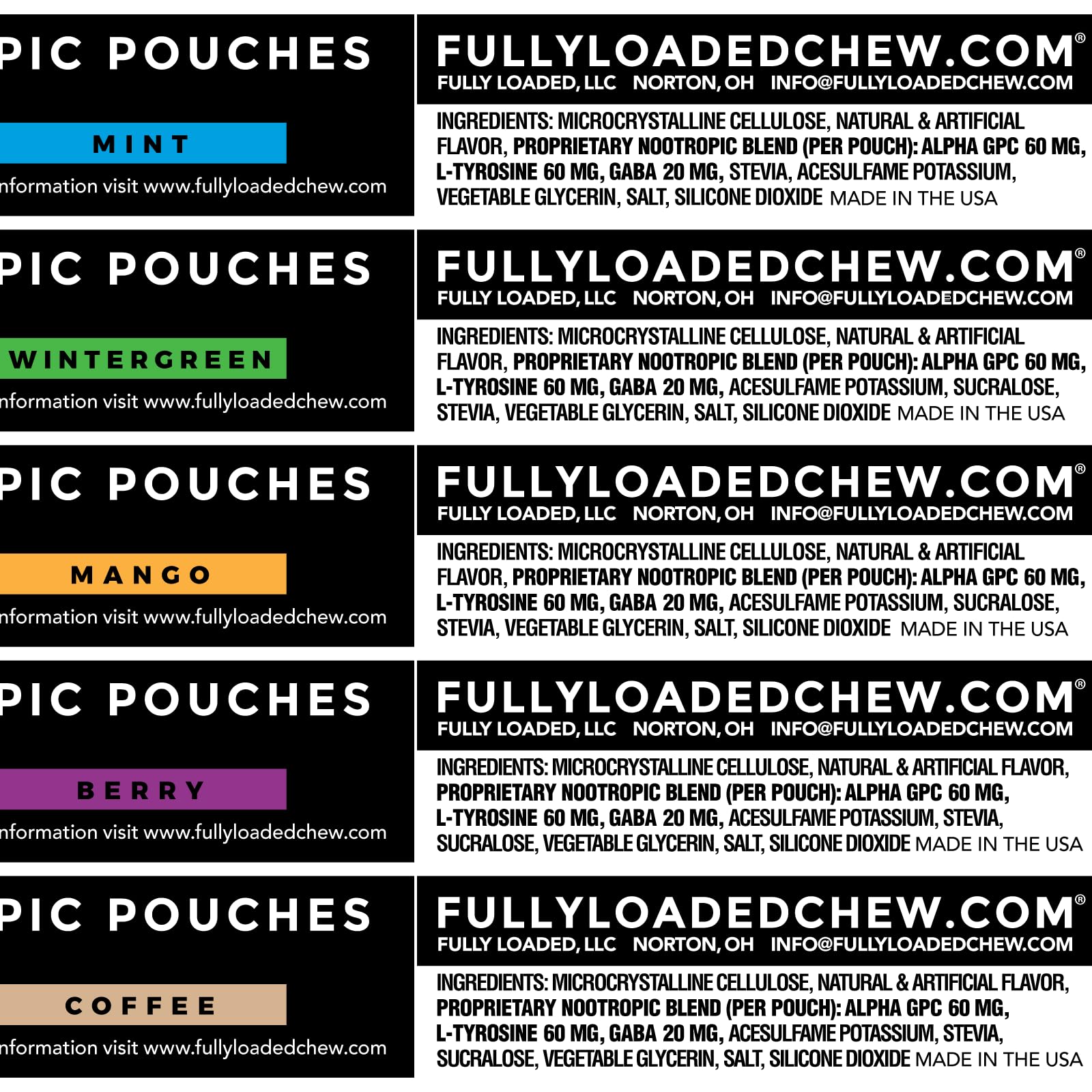 Fully Loaded Bullseye Alpha Pouches closeup texture, premium feel for daily use.