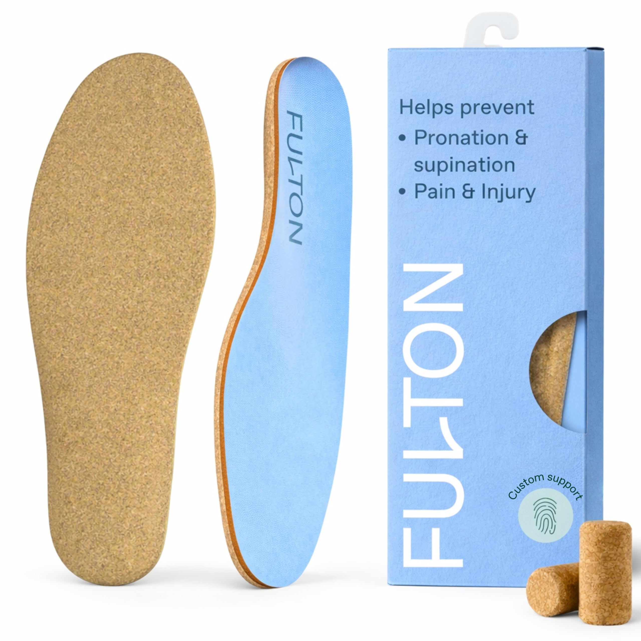 Fulton Athletic Insoles with custom molding for precise, comfortable fit during workouts.