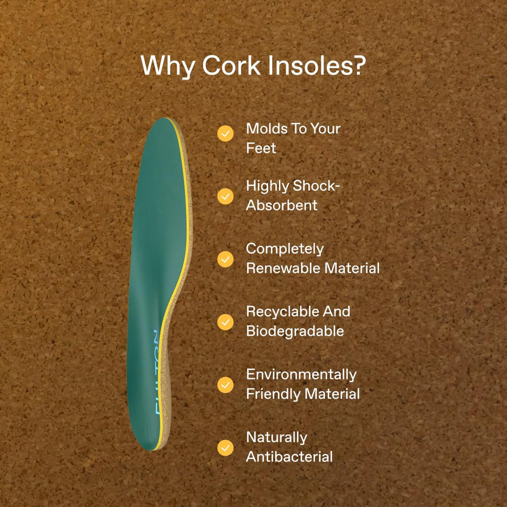 Fulton cork insole texture highlights natural, durable cork
