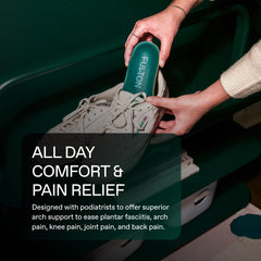 Fulton cork insoles inside a shoe showing comfortable cushioning