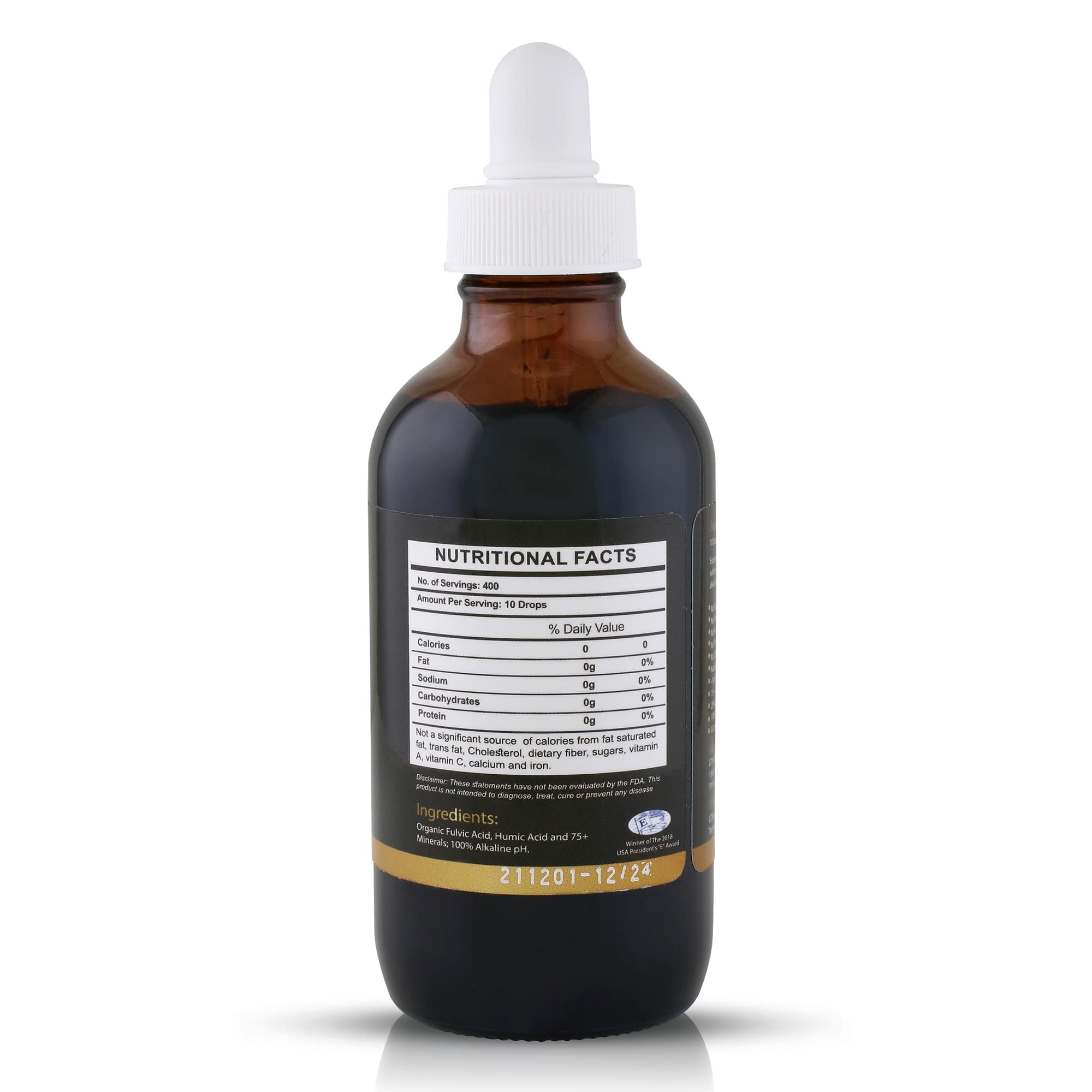 Fulvika Trace Mineral Drops mixed into water for enhanced hydration