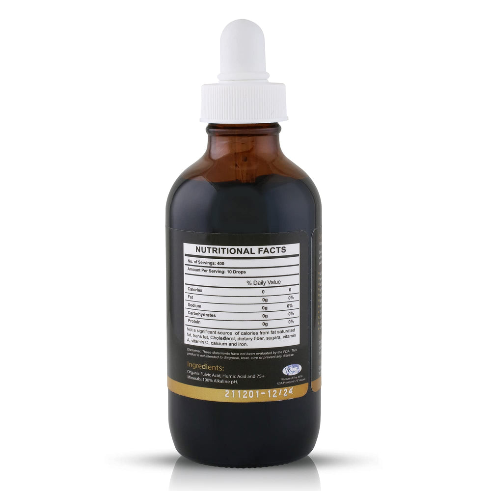 Fulvika Trace Mineral Drops mixed into water for enhanced hydration