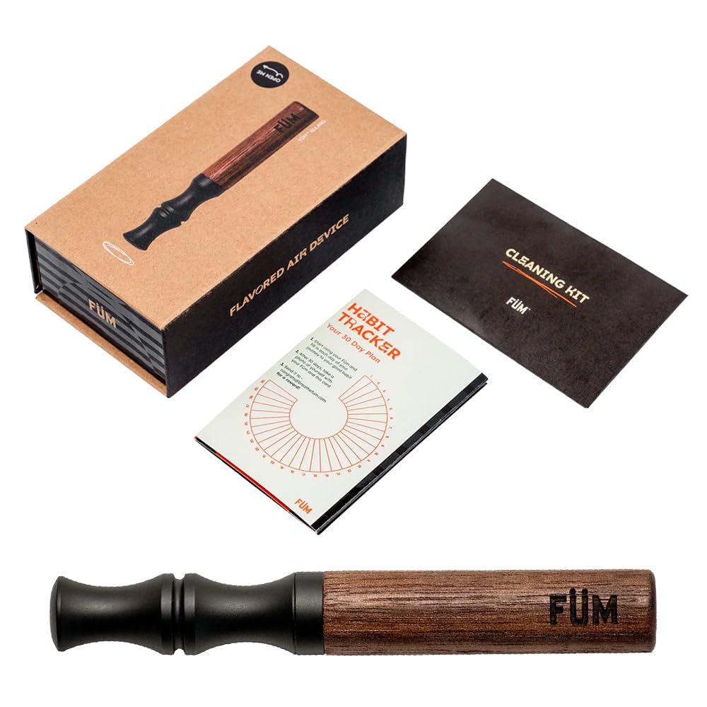 FÜM Solano flavored air device with walnut barrel for discreet, premium usage