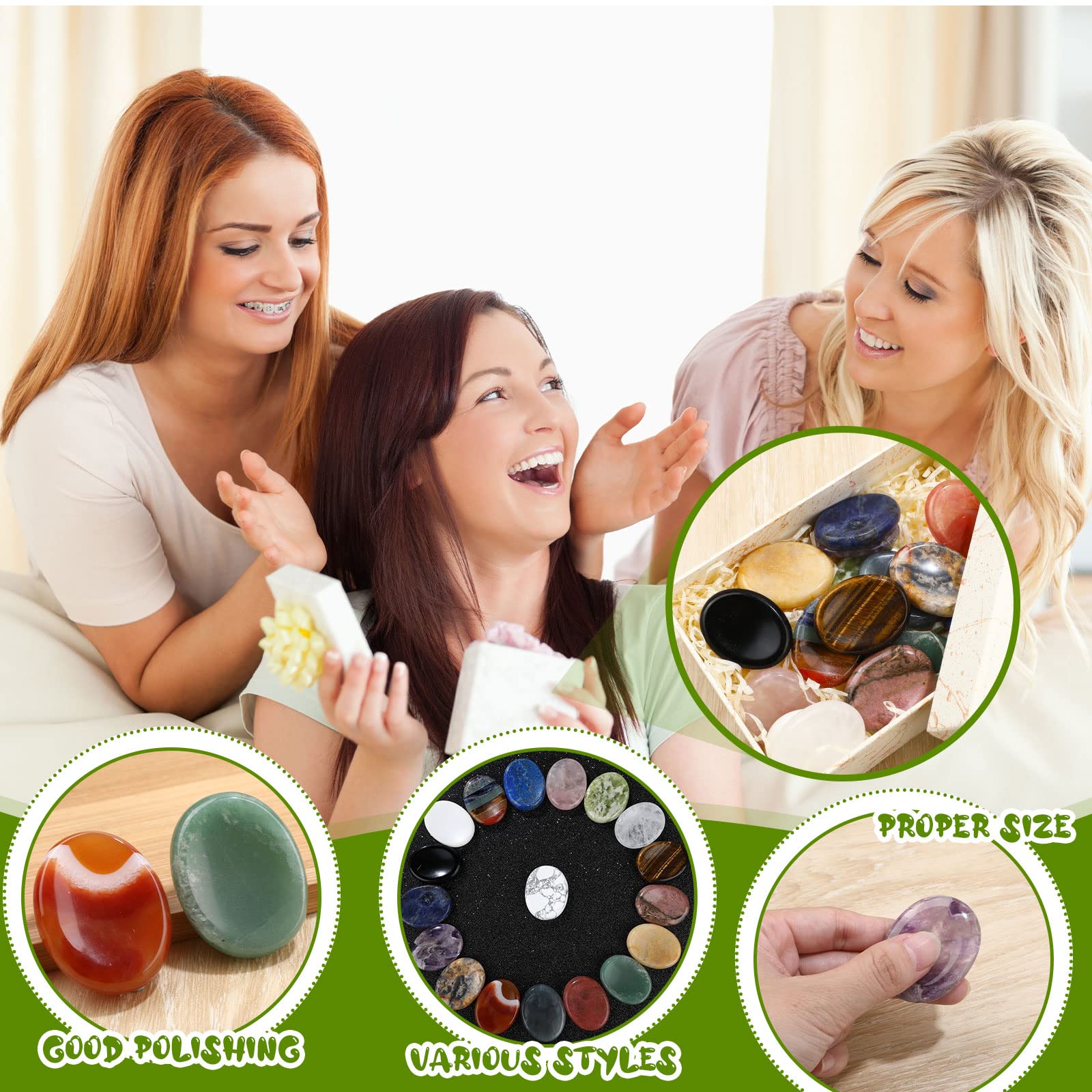Fumete rose quartz thumb stone for gentle mood support and self-care moments.