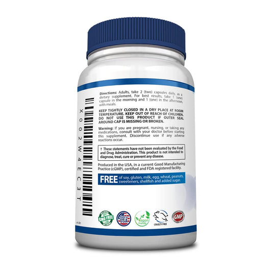 Fungavir Brainol capsules close-up highlights vegan brain boost for sustained alertness.