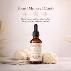 FUNGISIP Lion's Mane tincture dropper ready to add to coffee or tea.