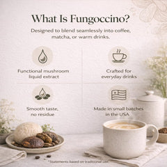 FUNGISIP Fungoccino coffee mug scene enhances your brew