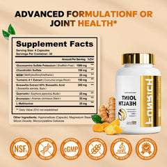 FUNRICH turmeric boswellia blend label showcases natural anti-inflammatory ingredients.