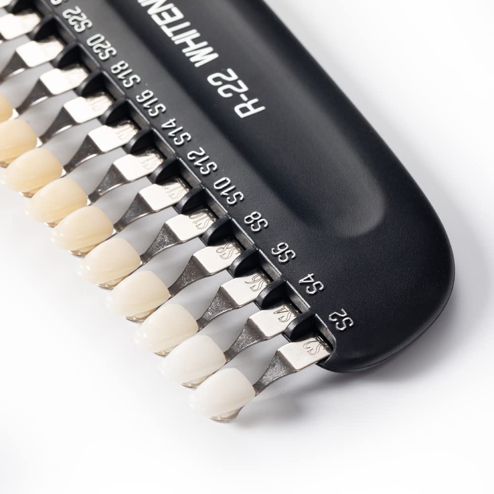 FUREIN SMILE shade guide spread shows 22 colors for accurate whitening tracking