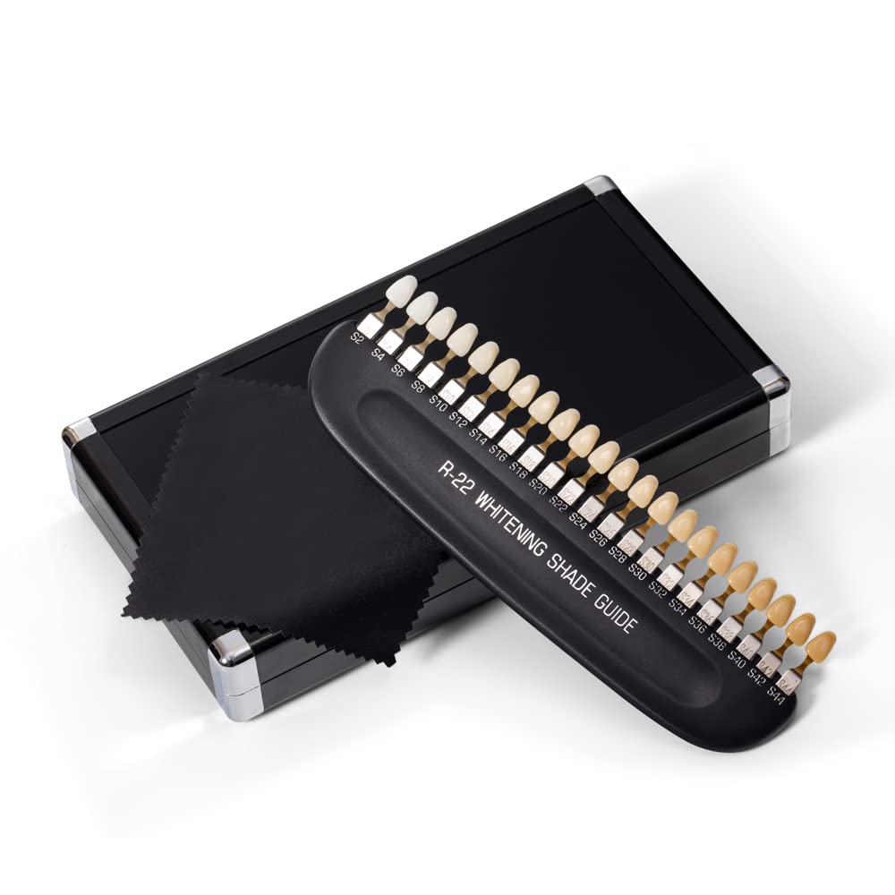 FUREIN SMILE 3D R-22 shade guide in mirrored aluminum box for precise shade matching