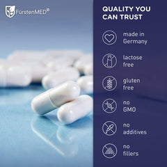 FürstenMED glucosamine chondroitin msm tablets on table ready for daily use.