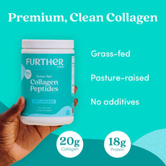 Further Food collagen powder dissolves into coffee for a smooth boost.