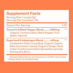 Further Food turmeric golden milk cup shows a comforting, fast-absorbing latte.