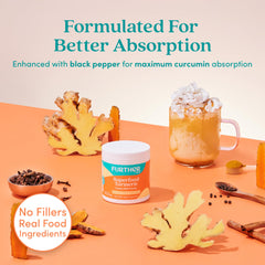 Further Food turmeric immune-support powder aids daily vitality.