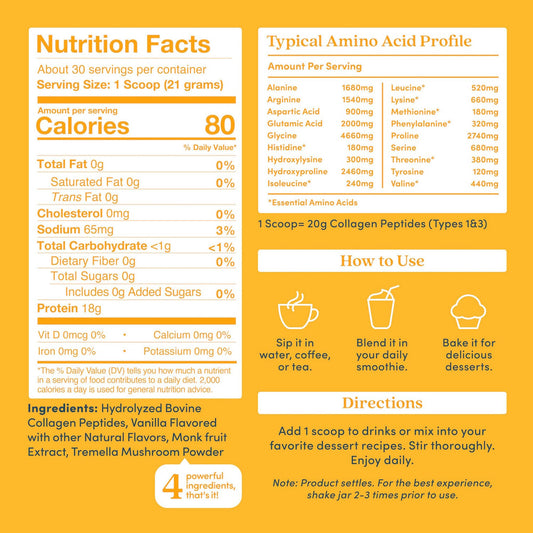 Further Food collagen powder scoop demonstrates easy daily portioning for seamless meals.