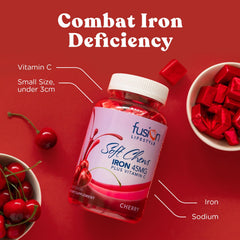 US-made Fusion Lifestyle iron chews produced in GMP facility