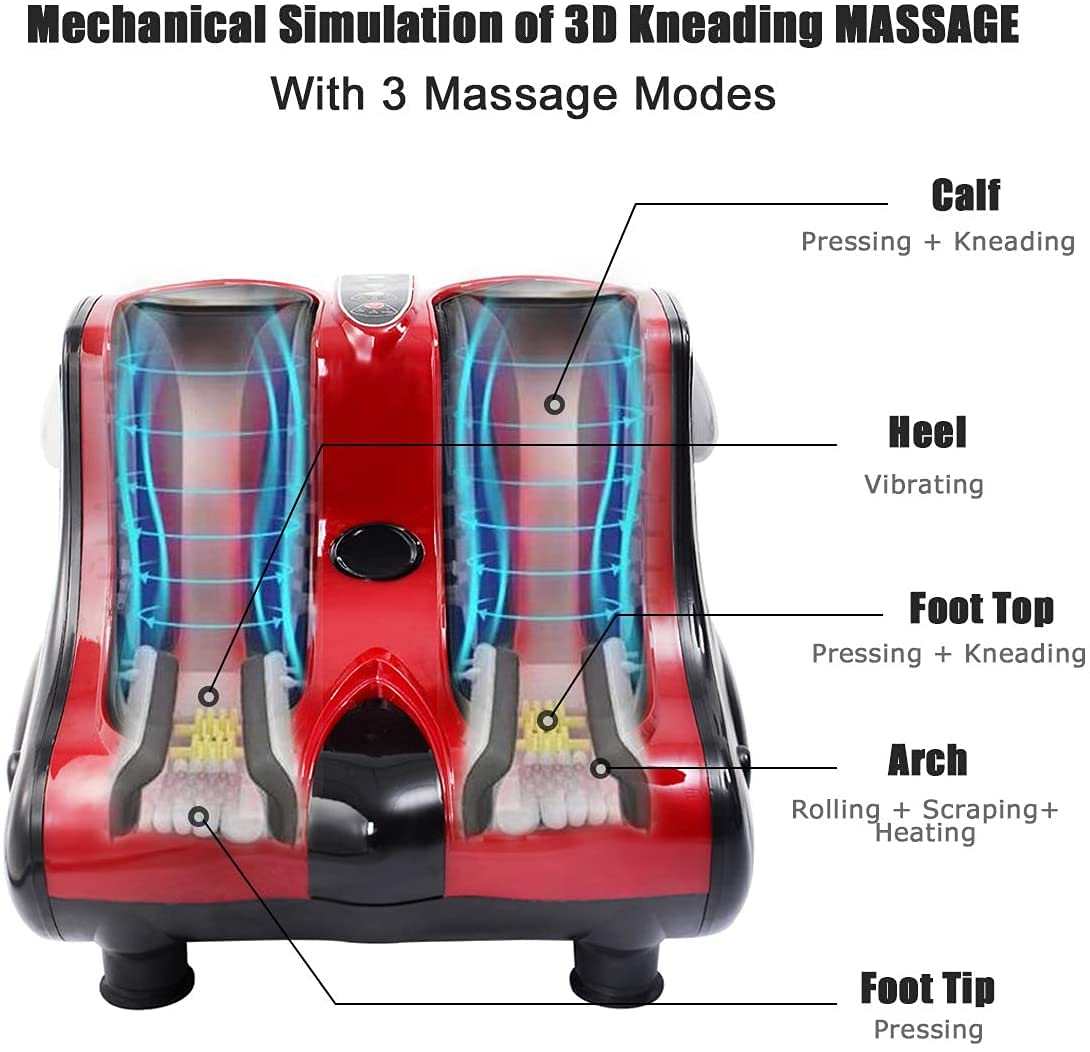 Futada shiatsu foot massager side panel demonstrating compact home use design.