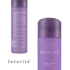 Futarita Premium lubricant on skin displaying gentle, non-sticky feel.