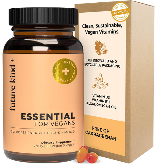 Future Kind 3-in-1 multivitamin bottle front for energy support.