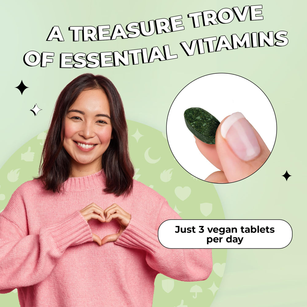 Future Kind Vegan Multivitamins Complete ingredients spread shows 42-nutrient plant-based blend
