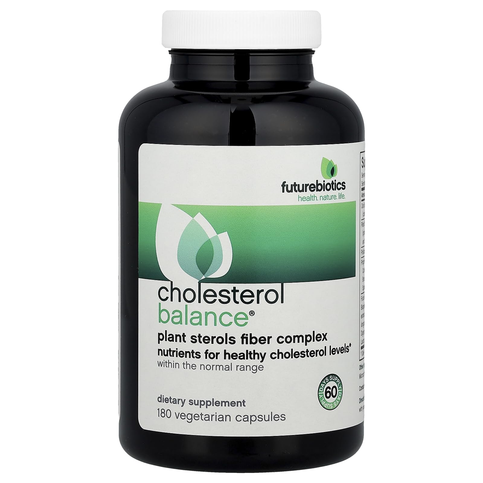 Futurebiotics Cholesterol Balance bottle with capsules for daily LDL support