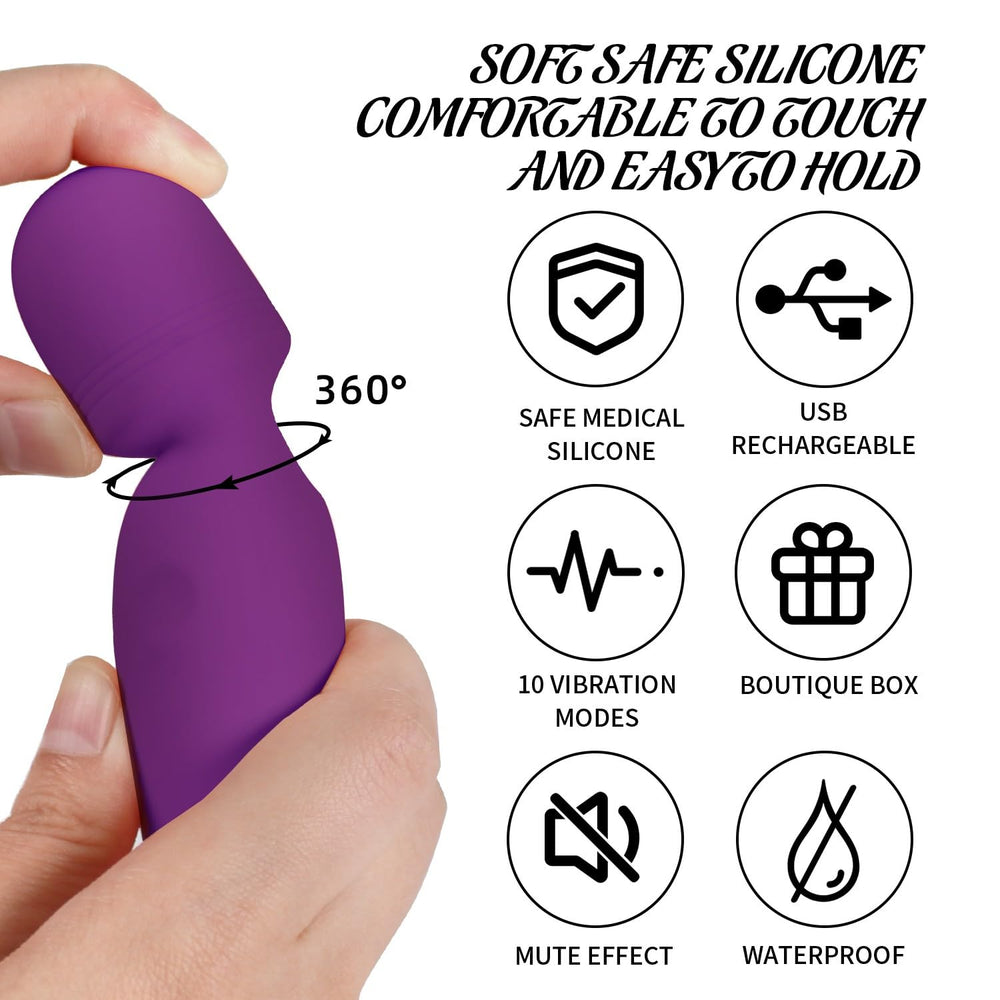 Fuwyiy mini massager shows 10 modes for personalized intensity.