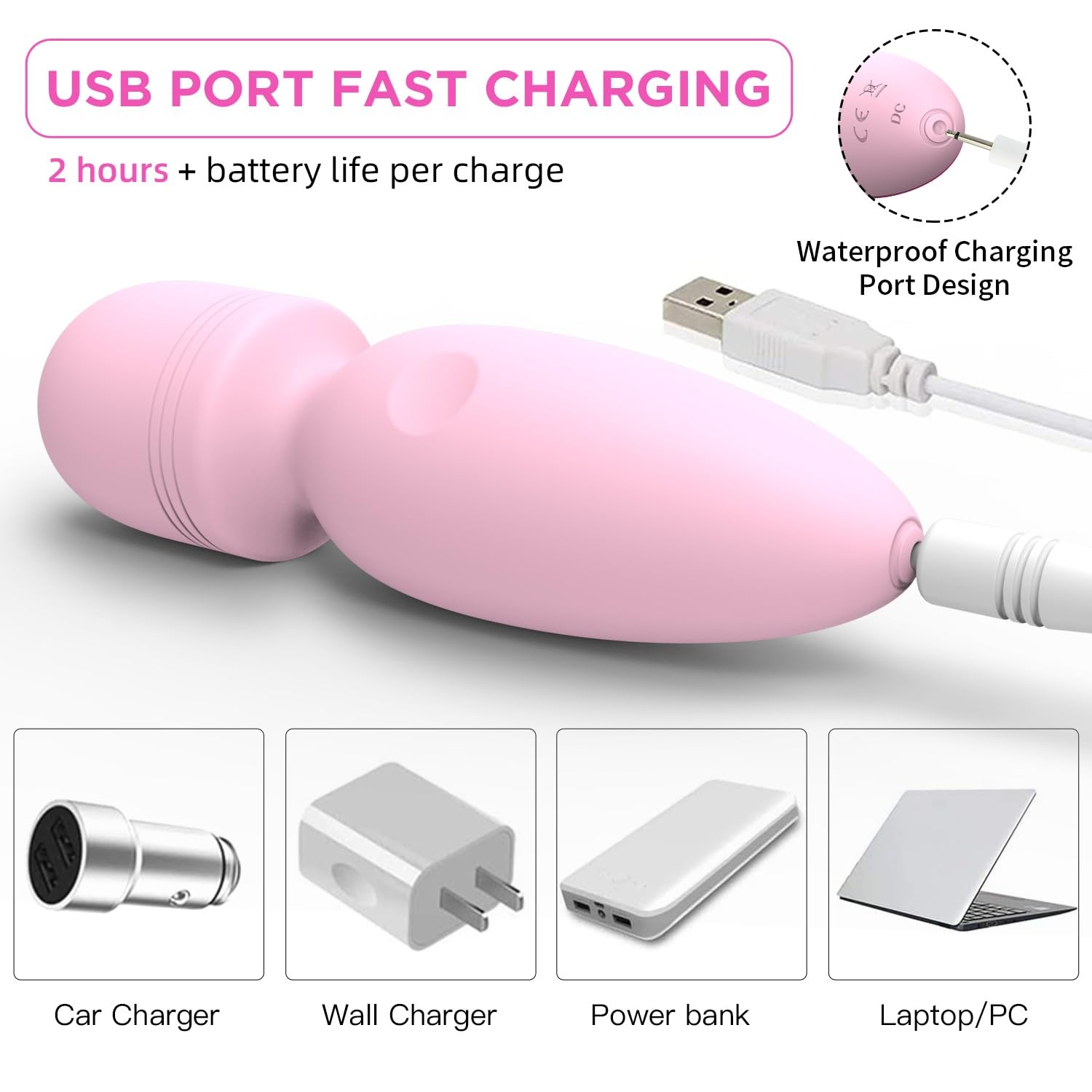 Fuwyiy USB charging massager for quick on-the-go power
