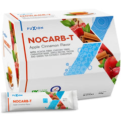 FuXion NoCarb-T bottle on white background promoting carb balance.