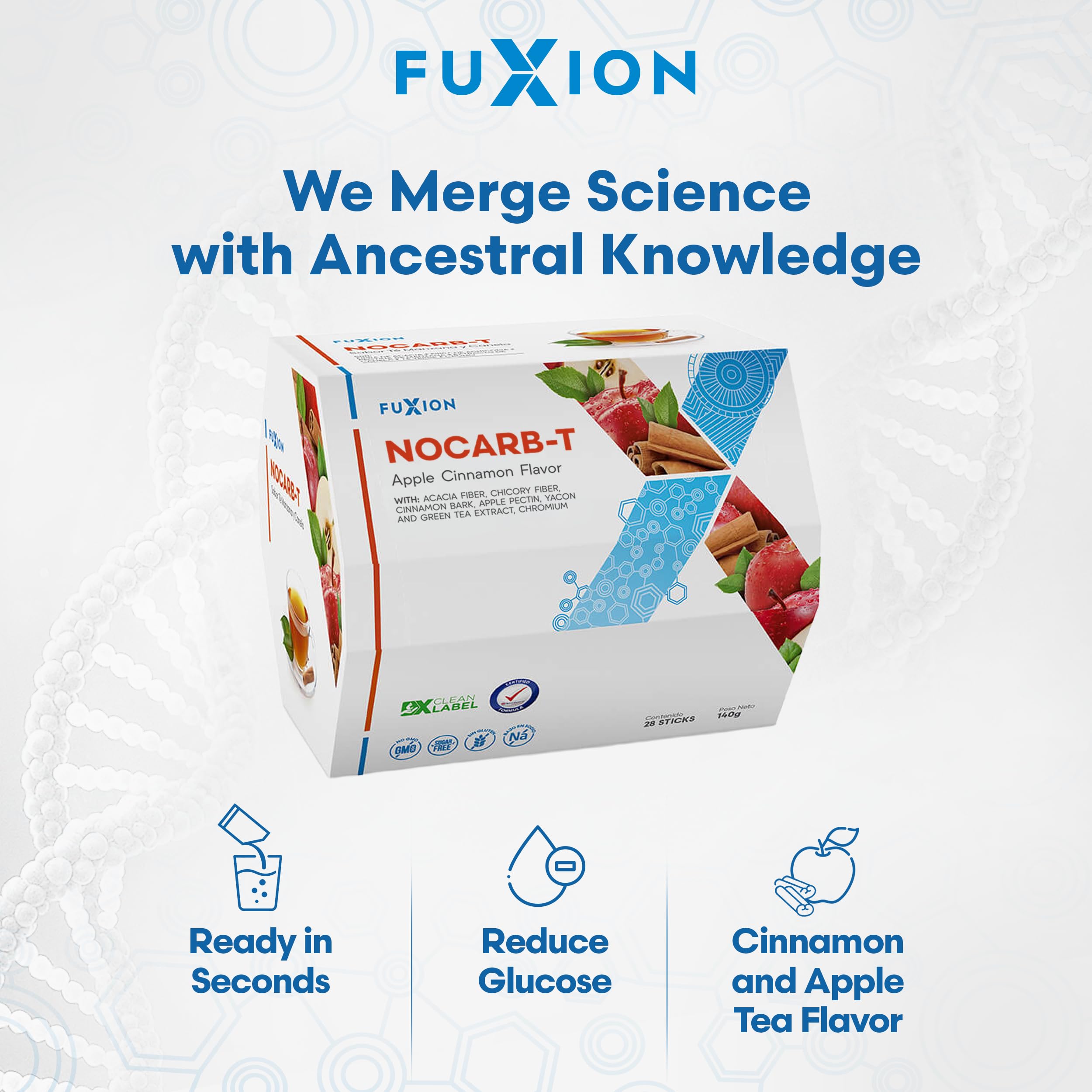 FuXion NoCarb-T cup of hot tea with inviting apple cinnamon aroma.