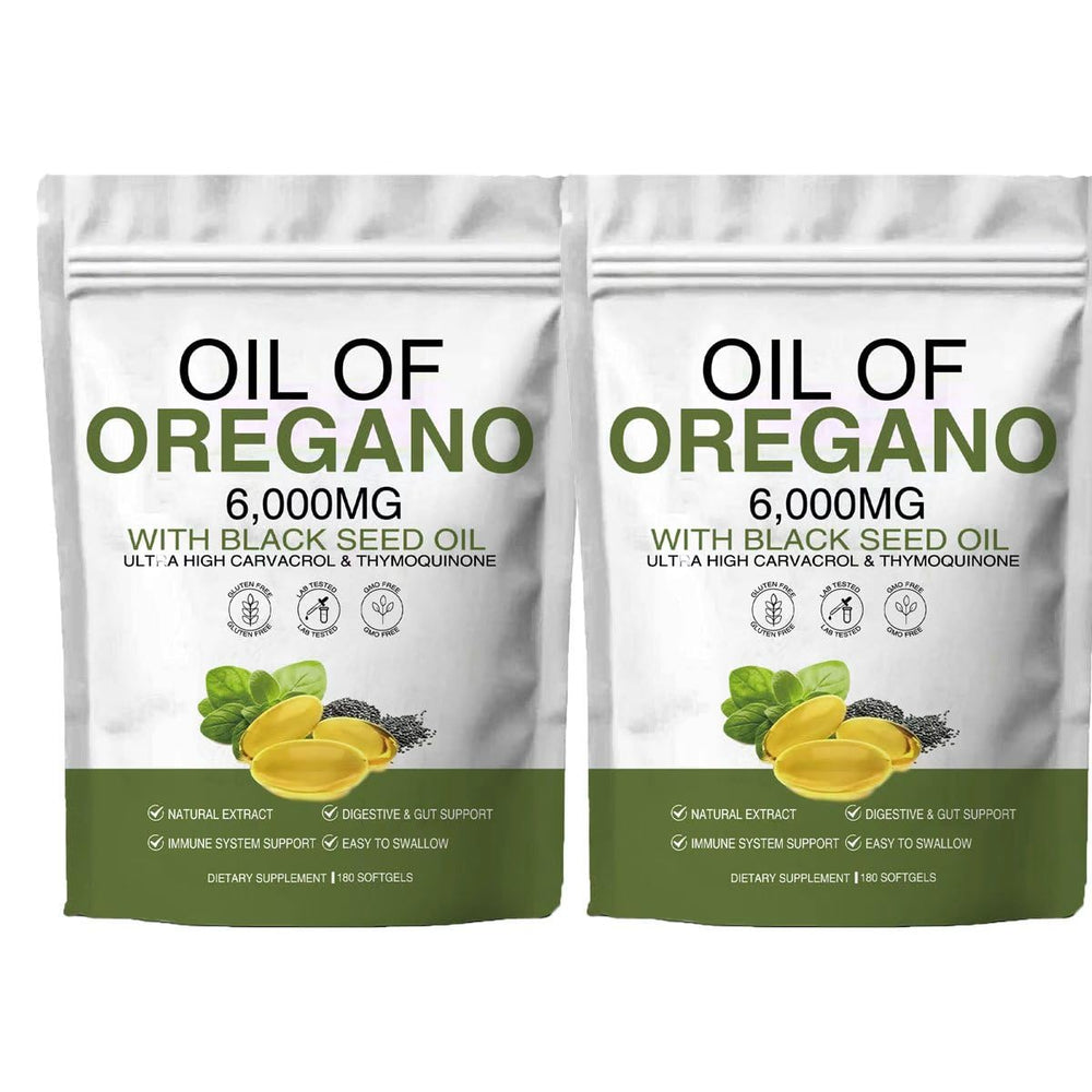 FW ZONE Oil of Oregano bottle front view showing 6000mg formula for daily wellness