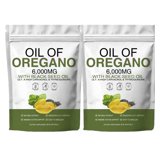 FW ZONE Oil of Oregano bottle front view showing 6000mg formula for daily wellness
