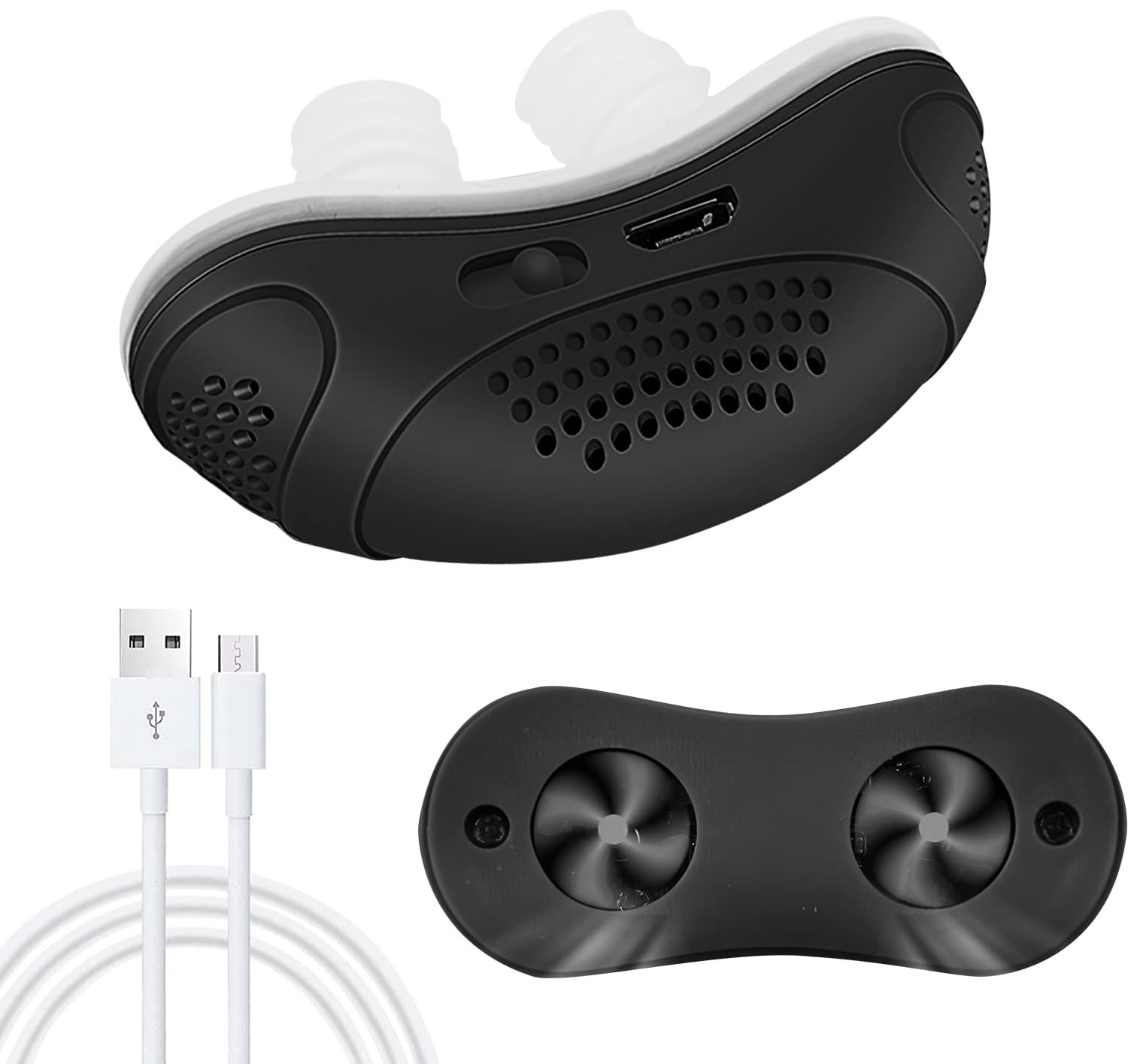 FXMFXM electric anti-snoring device on the nose guiding posture for quieter nights.