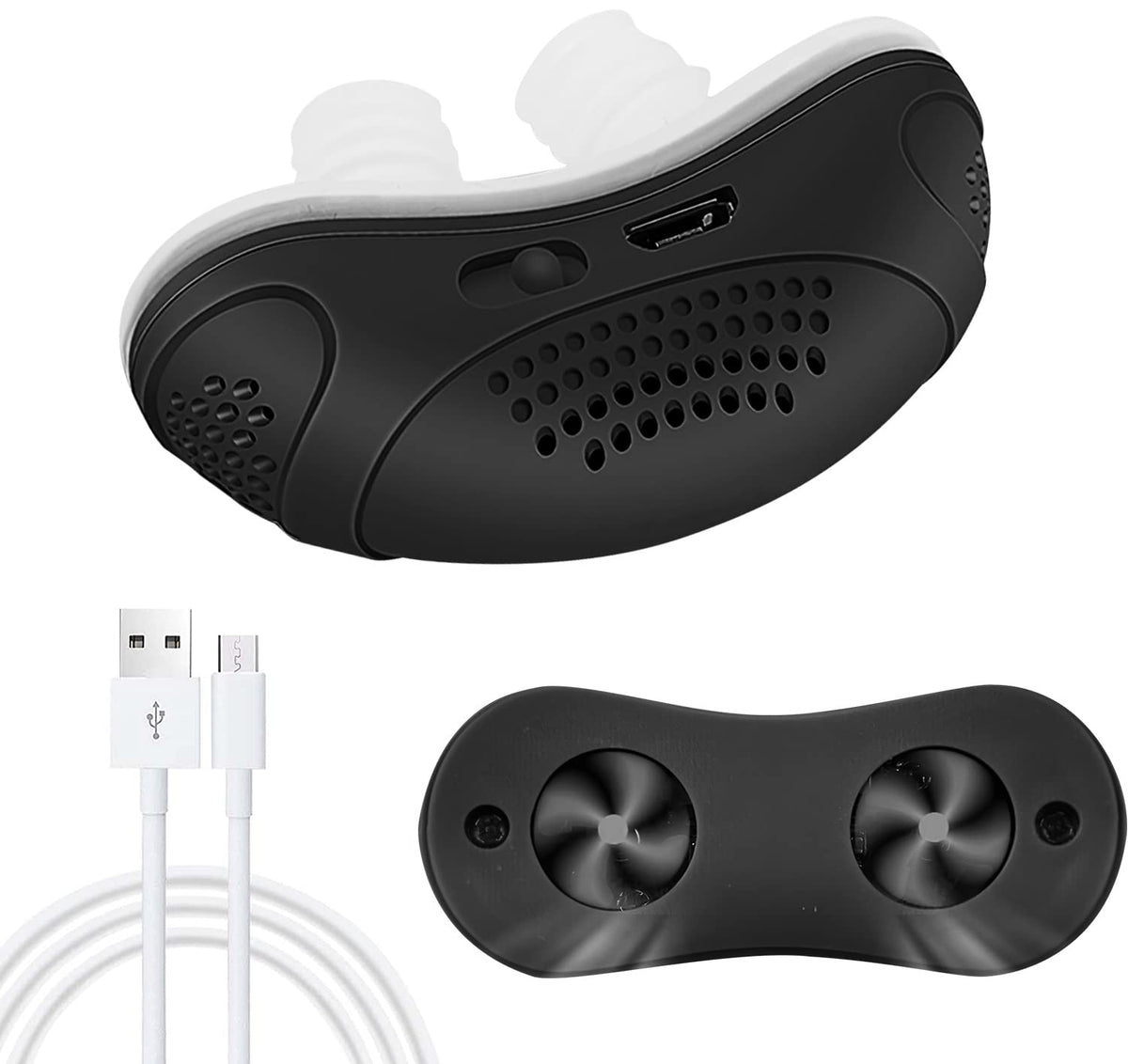 FXMFXM electric anti-snoring device on the nose guiding posture for quieter nights.
