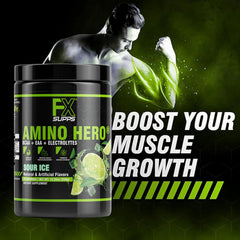 Amino Hero Sour Ice 2-pack packaging front for easy shelf appeal.