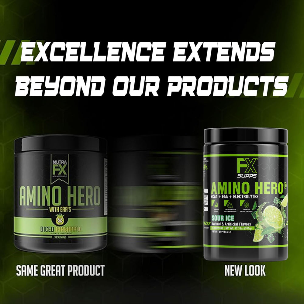FXSUPPS tub close-up highlights label and convenient shake-ready formula.