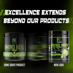 FXSUPPS tub close-up highlights label and convenient shake-ready formula.